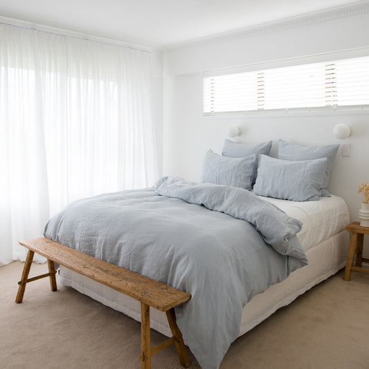 Linen Duvet Cover - Fog