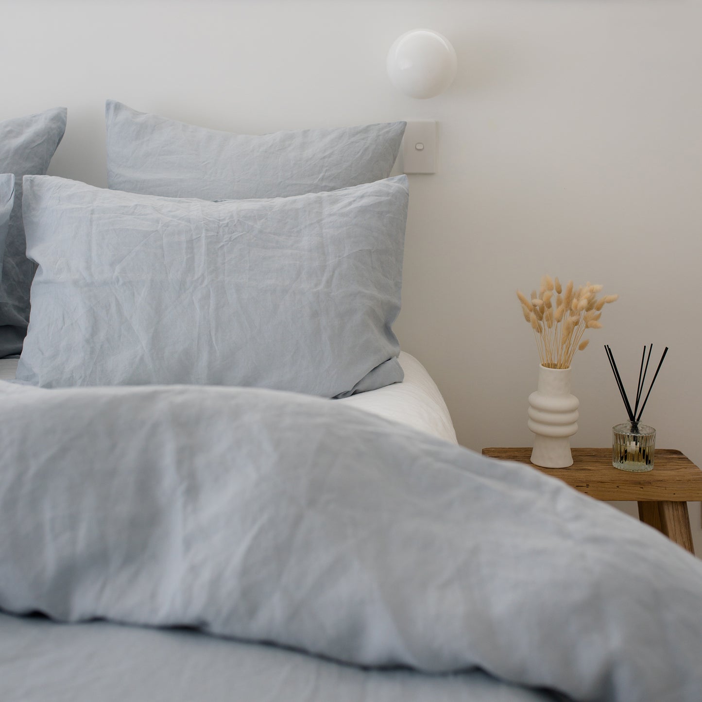 Linen Duvet Cover - Fog