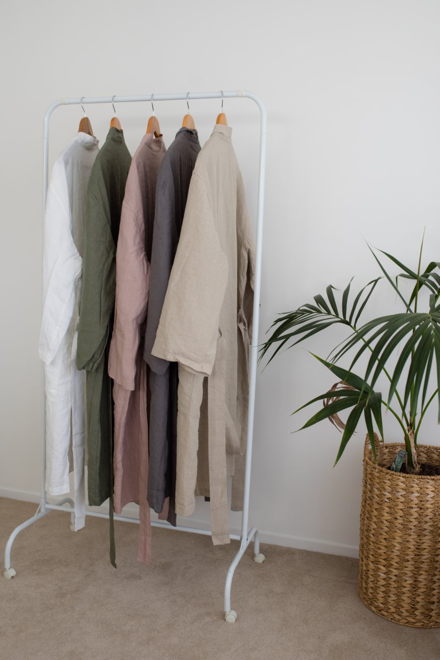 Linen Robe - Nature