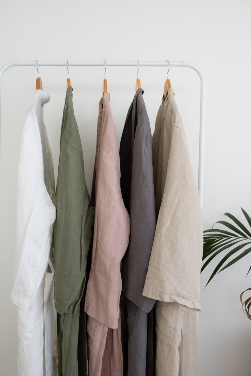 Linen Robe - Khaki
