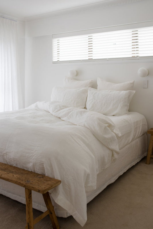 Linen Pillowcases - Milk