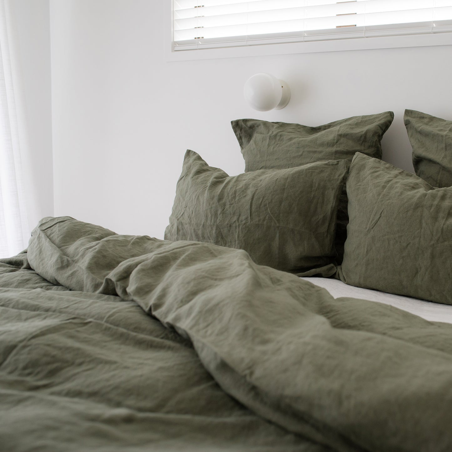 Linen Duvet Cover - Khaki