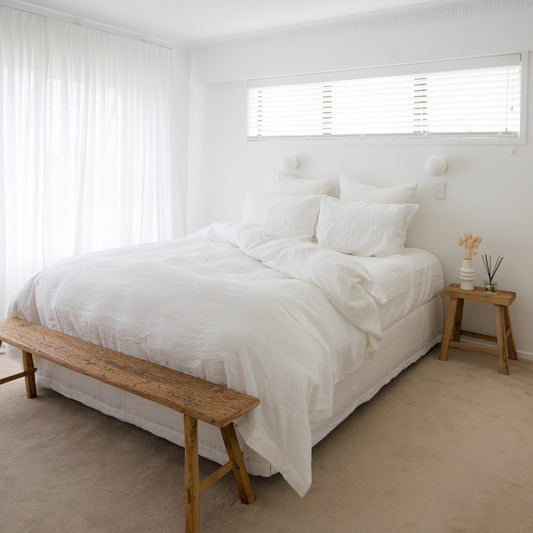 Linen Duvet Cover - Milk