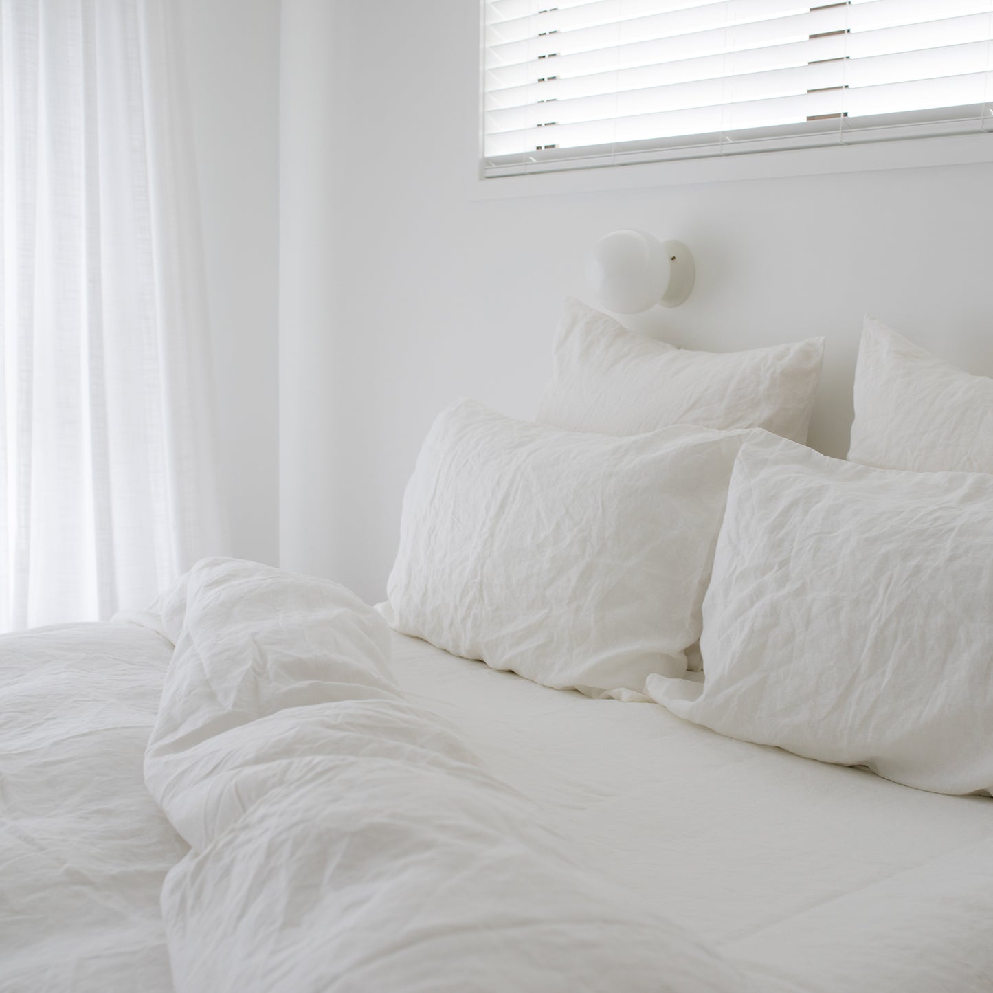 Linen Duvet Cover - Milk