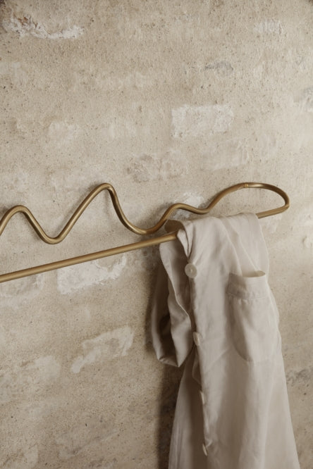 ferm LIVING Curvature Towel Hanger - Solid Brass